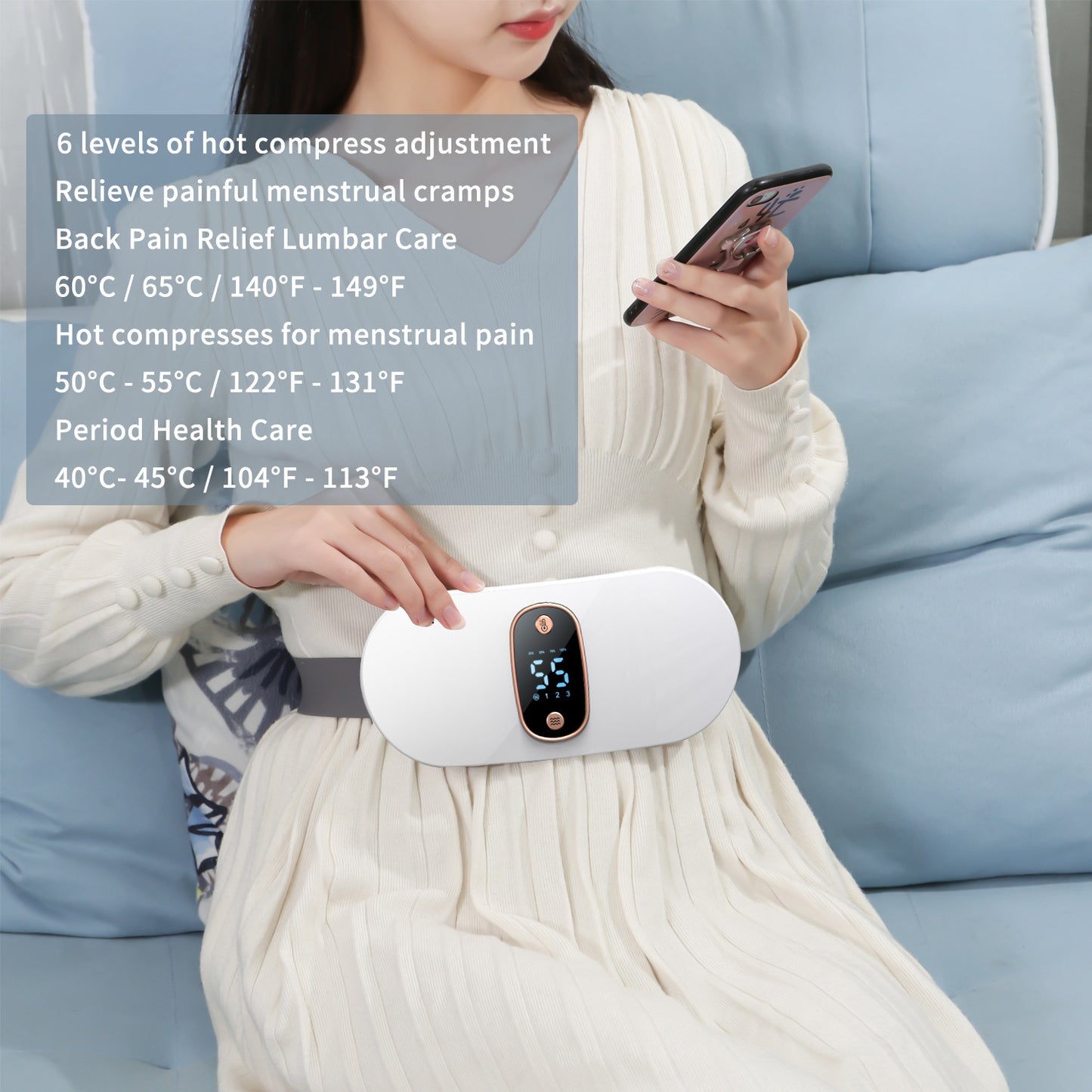 Graphene Belt Intelligent Heating Vibration Massage