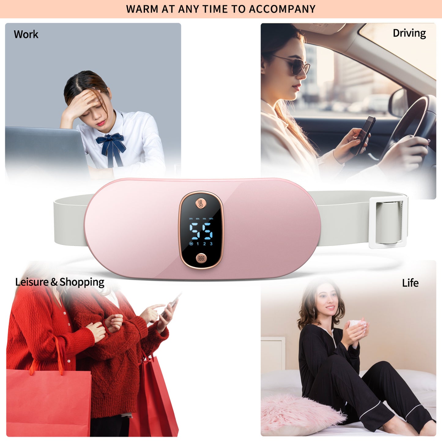 Graphene Belt Intelligent Heating Vibration Massage